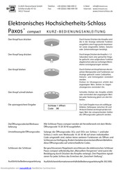 Clavis Paxos compact Bedienungsanleitung