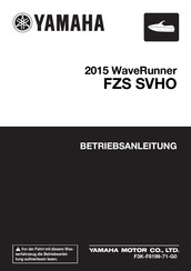 Yamaha 2015 waverunner FZS svho Betriebsanleitung