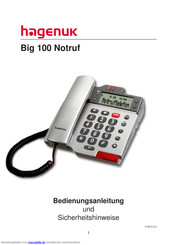 HAGENUK Big 100 Notruf Bedienungsanleitung Und Sicherheitshinweise