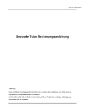 Seecode tube HF920 Bedienungsanleitung
