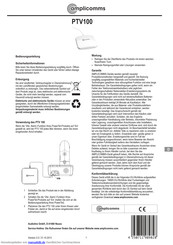 Amplicomms PTV100 Bedienungsanleitung