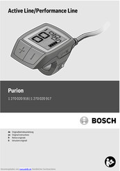 Bosch Purion 1 270 020 916 Originalbetriebsanleitung