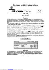 osf PoolControl PC-230 Montage- Und Betriebsanleitung