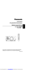 Panasonic PT-L750E Bedienungsanleitung