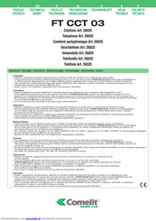 Comelit FT CCT 03 Handbuch