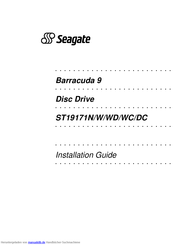 Seagate Barracuda 9 ST19171W Installationsanleitung