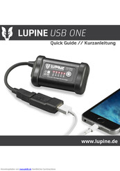 LUPINE USB ONE Kurzanleitung