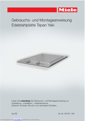 Miele ProLine Teppan Yaki CS 1327 Gebrauchs- Und Montageanweisung