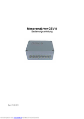 ME-Messysteme GSV-8 Bedienungsanleitung