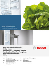 Bosch KAN Serie Montage- Und Gebrauchsanleitung