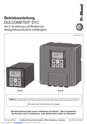 ProMinent DULCOMETER D1Ca Betriebsanleitung
