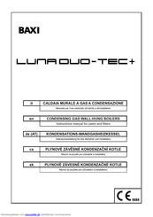 Baxi Luna Duo-Tec+ 28 GA Gebrauchsanleitung Für Den Benutzer Und Installateur