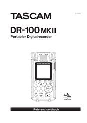 Tascam DR-100 mkIII Referenzhandbuch