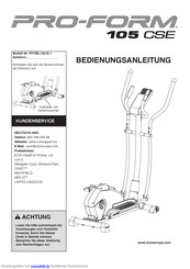 ProForm 105 CSE Bedienungsanleitung