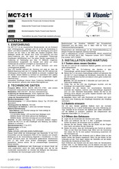 Visonic MCT-211 Installation Und Wartung