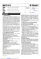 Visonic MCT-211 Installation Und Wartung