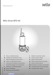 Wilo Wilo-Drain MTS 40 E 17.13/11-3-400-50-2 Einbau- Und Betriebsanleitung