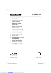 EINHELL TE-SD 3,6 Li Kit Originalbetriebsanleitung