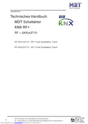 MDT KNX RF+ Funk Schaltaktor 1-fach Technisches Handbuch