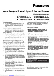Panasonic DP-MB311EU Anleitung Mit Wichtigen Informationen