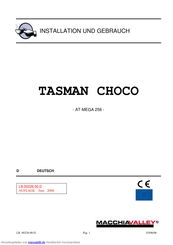 MACCHIAVALLEY TASMAN CHOCO Installation Und Gebrauch