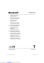 EINHELL TC-CD 18-2 Li Originalbetriebsanleitung