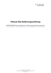 Pekatronic Pekasat iKey 3400 Bedienungsanleitung
