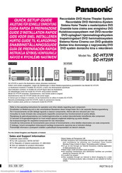 Panasonic SCHT37REB Anleitung Für Schnelle Einrichtung