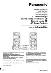 Panasonic SC-MAX7000 Bedienungsanleitung