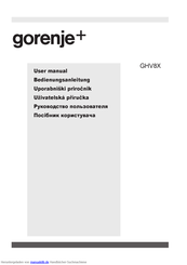 Gorenje Plus GHV8X Bedienungsanleitung