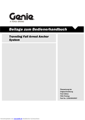 Genie Traveling Fall Arrest Anchor System Beilage Zum Bedienerhandbuch