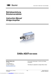 Baumer DABx AD2T Series Betriebsanleitung