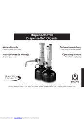 BrandTech Dispensette III Gebrauchsanleitung
