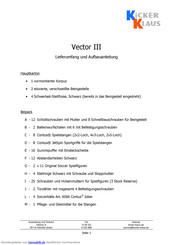 Kicker Klaus Vector III Aufbauanleitung
