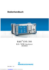 Rohde & Schwarz EVS 300 Bedienhandbuch