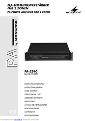 Monacor PA-2240 Bedienungsanleitung
