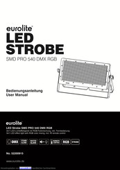 EuroLite LED Strobe SMD PRO 540 DMX RGB Bedienungsanleutung