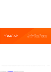 BOMGAR B300 Hardware-Installation