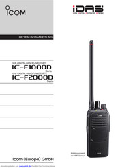 Icom IC-F1000D Serie Bedienungsanleitung