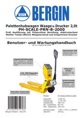Bergin PH-SCALE-PRN-B-2000 Benutzer- Und Wartungshandbuch