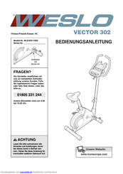 Weslo Vector 302 WLEVEX17920 Bedienungsanleitung