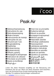 i'coo Peak Air Gebrauchsanweisung