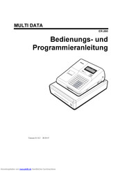 MULTI DATA ER-260 Bedienungs- Und Programmieranleitung