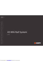 Kemppi A5 MIG Rail System 2500 Bedienungsanleitung