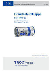 Trox FKRS-EU Serie Montage- Und Betriebsanleitung
