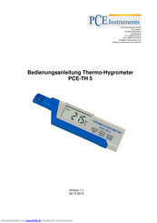 PCE Instruments PCE-TH 5 Bedienungsanleitung
