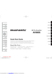 Marantz AV8805 Schnellanleitung