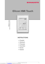 Exhausto EXcon HMI Touch Bedienunganleitung