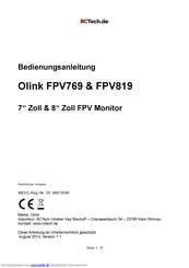 RCTECH Olink FPV819 Bedienungsanleitung