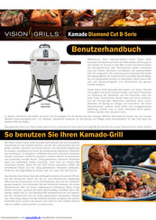 Vision grills Kamado Diamond Cut B Serie Benutzerhandbuch